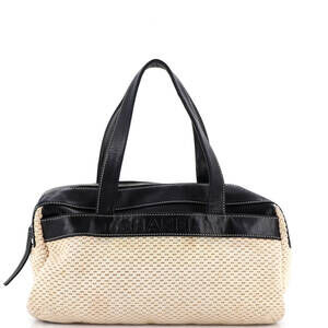 Chanel Lax Bowler Bag Leather And Woven #250843C91B
